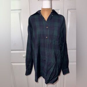 Pendleton Green and Blue Casual Button Down‎ Shirt